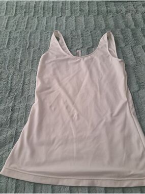 FLEXEES Shapewear white Scoop Neck Tank Top Layering tee stretch minimalist XL